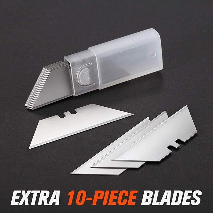 REXBETI 4-Pack Utility Knife, Heavy Duty Aluminum Shell Retractable Box Cutter - Image 7