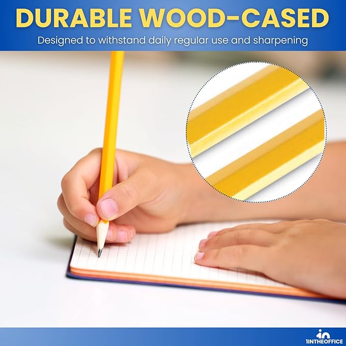 1InTheOffice Lead Pencils, Sharpened Pencils #2 HB, Wood-Cased, 48 Pack - Image 4