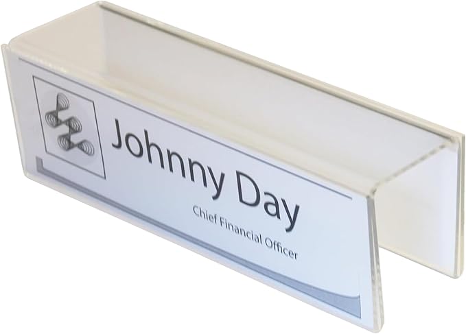 20-Pack 8.5" x 2.5" Acrylic Name Plates by Plastic+Products+Mfg