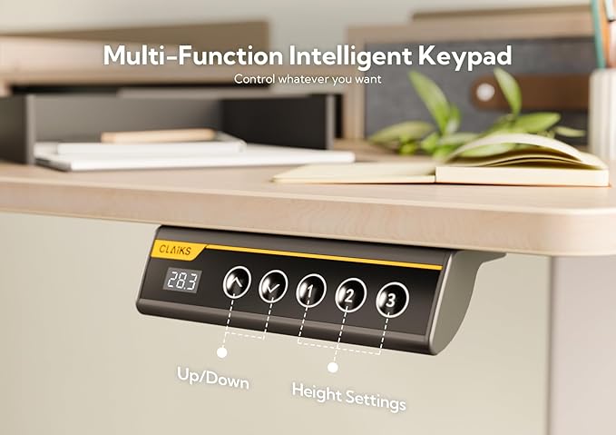 Claiks Standing Desk with Drawers, Adjustable Stand Up Electric Standing Desk - Image 8