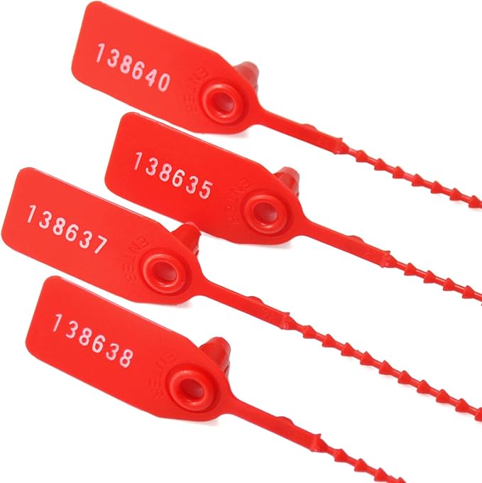 100Pcs Plastic Tamper Shipping Seals Pull-Tite Security Seal Signage Numbered - Image 4