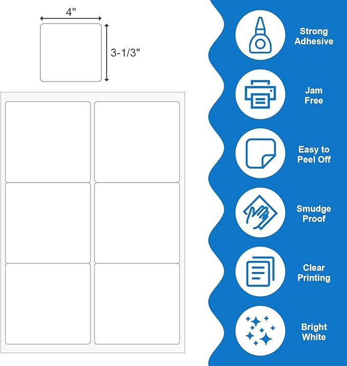 BESTEASY 3 1/3" x 4" Labels Shipping Labels - Image 2