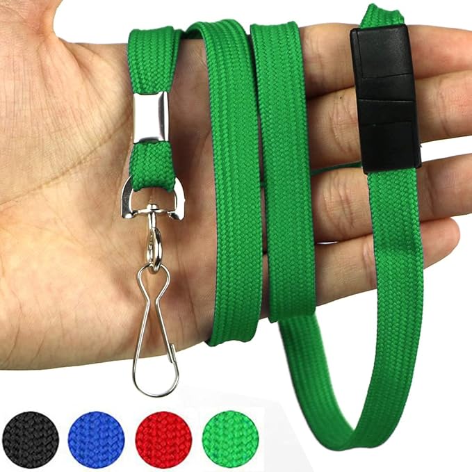 Lanyards Safety Black Lanyards Neck Flat Premium Breakaway Badge Lanyard - Image 6