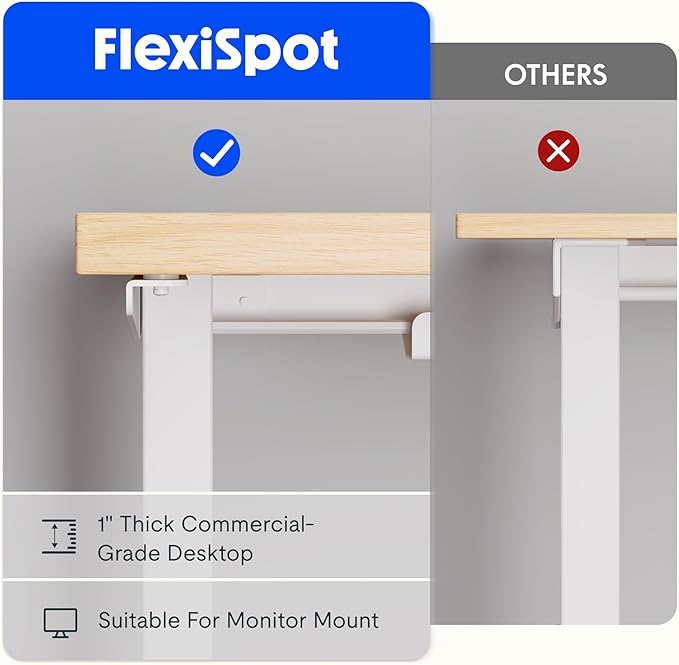 FLEXISPOT L Shaped Standing Desk, 63 x 55 Inch Electric Height Adjustable - Image 6