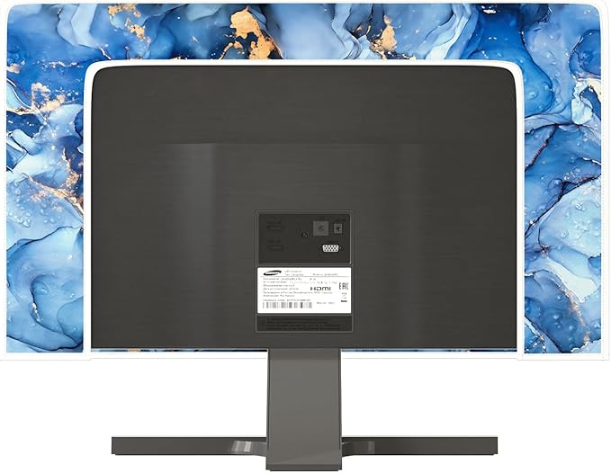 Baocicco Navy Blue Gold Marble Computer Monitor Dust Cover Creative Texture - Image 5