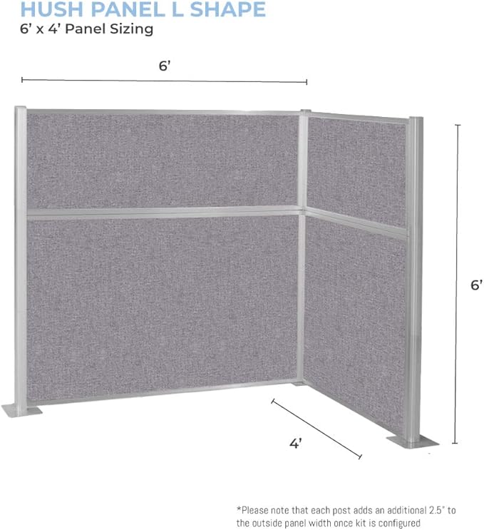 Versare Hush Panel Cubicle Kit | Workstation Partition Walls | Sound Dampening - Image 4