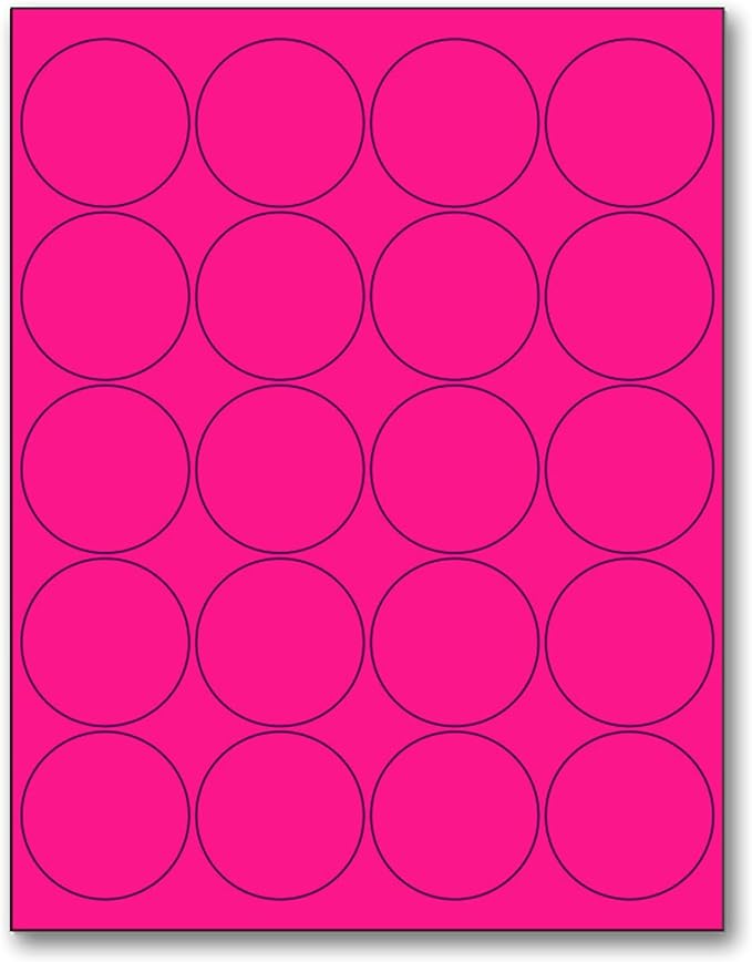 NextDayLabels - 8-1/2 x 11 Neon Color High Light Fluorescent Labels by NextDayLabels
