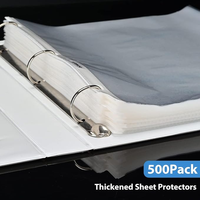 Sheet Protectors 500 Page, Page Protector 8.5" x 11" ，Upgraded Clear Plastic - Image 4