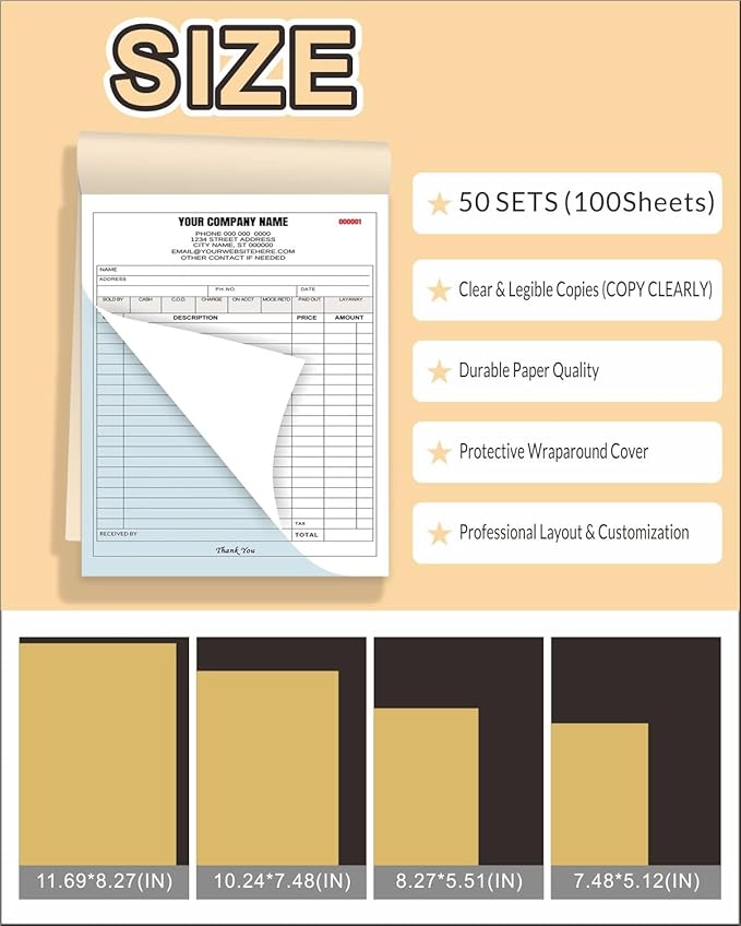 Custom Carbonless Invoice Book - Image 3