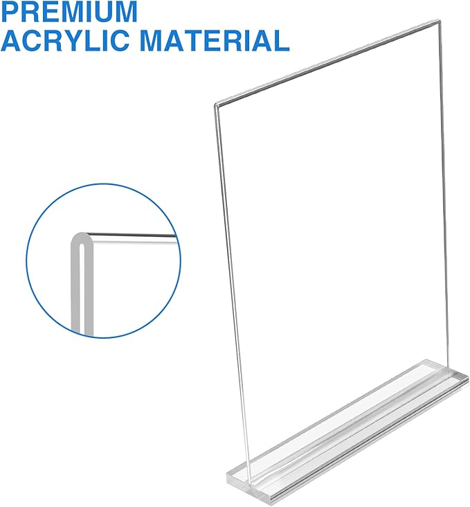 Daofary Acrylic Sign Holder 5 x 7 Inches 6 Pack, Double-Sided Stand up Table - Image 6
