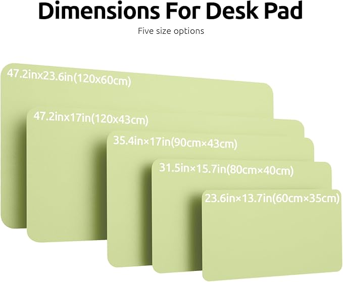 YSAGi Leather Desk Protector, Office Mat, Large Mouse Mat, Non-Slip PU Leather - Image 4