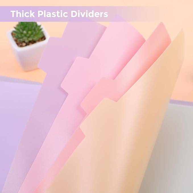 SKYDUE Durable Plastic 8-Tab Dividers, Big Tab Dividers - Image 4
