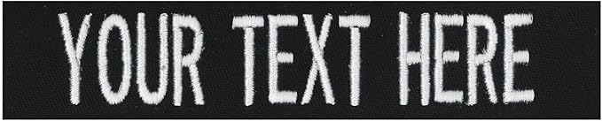 Custom Uniform Name Tapes Solid Colors. Black Fabric, 5 Inch Hook Fastener by NORTHERNSAFARI