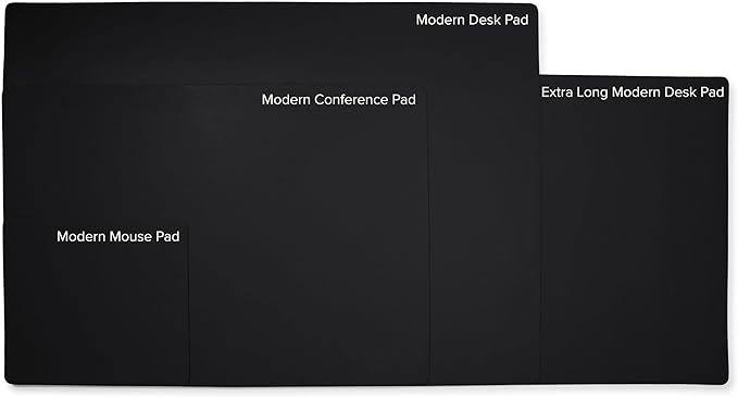 Leatherology Premium Black Full Grain Leather Modern Conference Pad – Slim Desk - Image 3