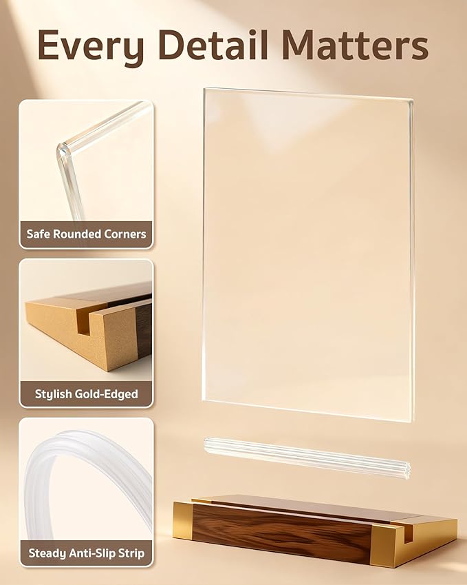 3 Pack Acrylic Sign Holder 8.5 x 11 Inch - Image 6