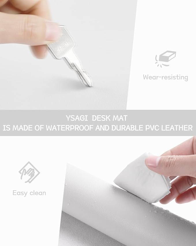 YSAGi Non-Slip Leather Desk Pad L Size, Waterproof Laptop Computer Desk - Image 5