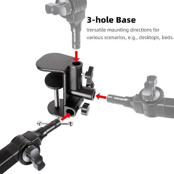 ZUZUXI Tablet Stand Holder for Desk and Bed, Adjustable Aluminum Foldable Arm - Image 6