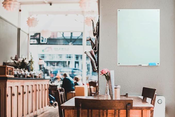 Magnetic Glass Dry Erase Whiteboard, 36 x 24 Inches Frameless Glass White Board - Image 5