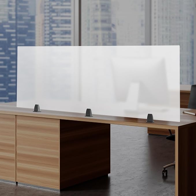 Desk Divider, Acrylic Desk Privacy Panels, Privacy Desk Screen, Frosted Acrylic - Image 6