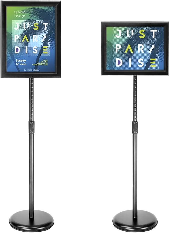 SENZHIYI Heavy Duty Poster Sign Stand Holder Adjustable Snap Open Aluminum by SENZHIYI