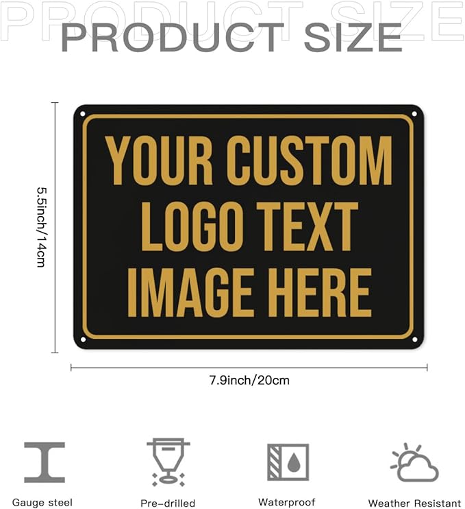 Tmqytuox Custom Signs, Custom Sign Metal Signs Customized Signs - Image 2