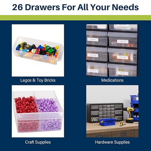 Akro-Mils 26-Drawer Plastic Drawer Storage Cabinet - Image 6