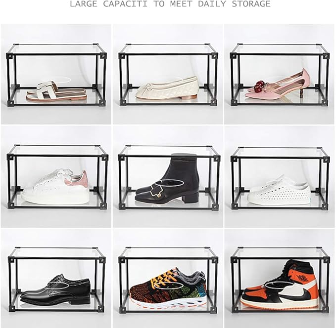 KOKOIN Magnetic Side Open Transparent Plastic Storage Shoe Box Clear Shoe - Image 7