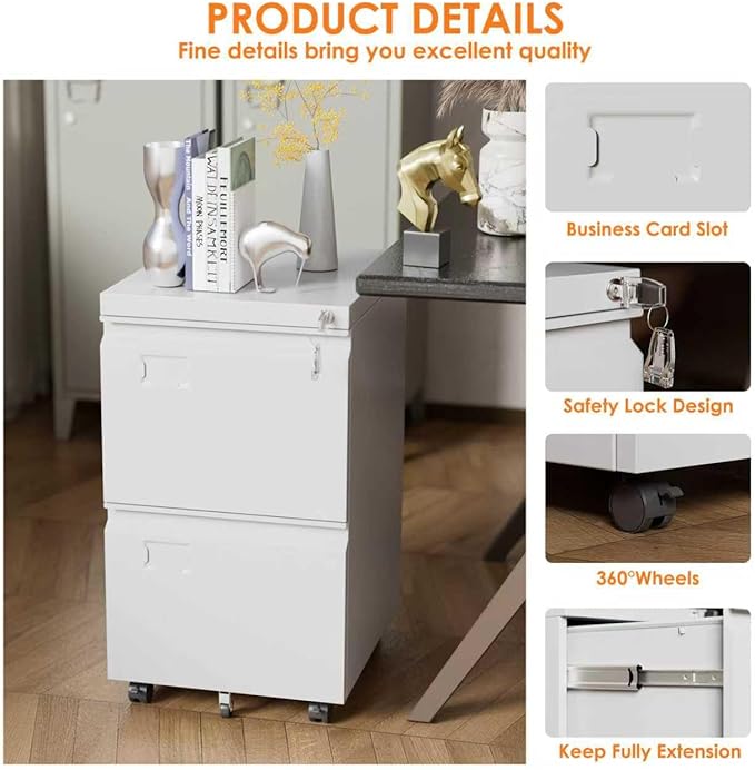 METAN 2 Drawer Vertical File Cabinet - Image 4