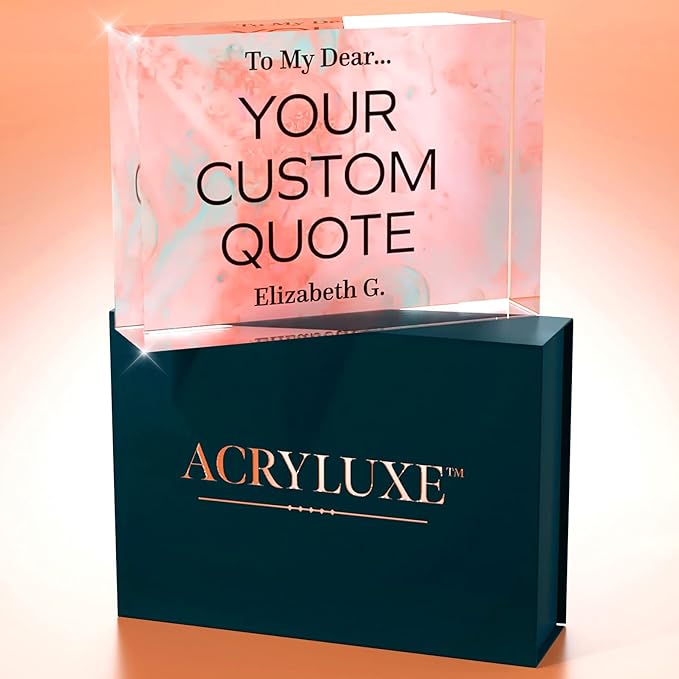 Personalized Gifts, Custom Quote Block Letter Board, Crystal-Clear Acrylic - Image 9
