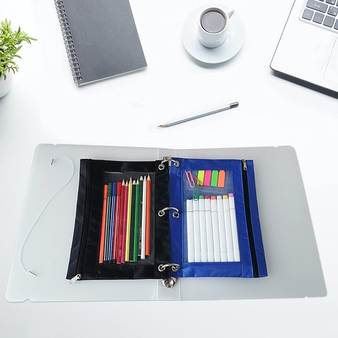 YoeeJob Binder Pouches for 3 Ring Binder, Pencil Pouch Pen Holder Case - Image 8