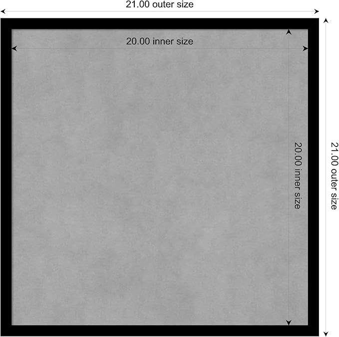 Amanti Art Black Framed Magnetic Board 21x21 Medium Vision Board - Image 3