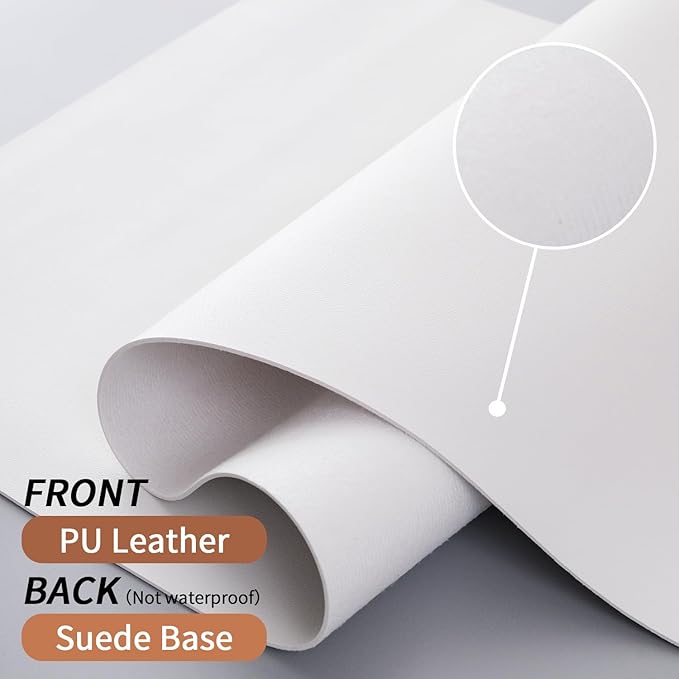 Leather Desk Pad, Large Mouse Pad, Non-Slip Desk Mat, Leather Desk Blotter - Image 3