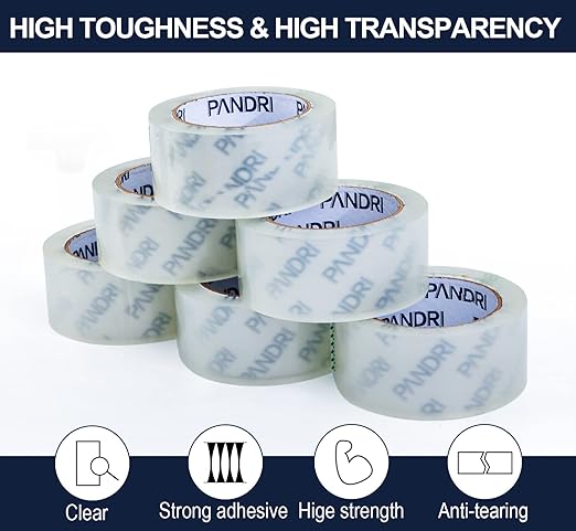 PANDRI Clear Packing Tape, 36 Rolls Heavy Duty Packaging Tape - Image 4