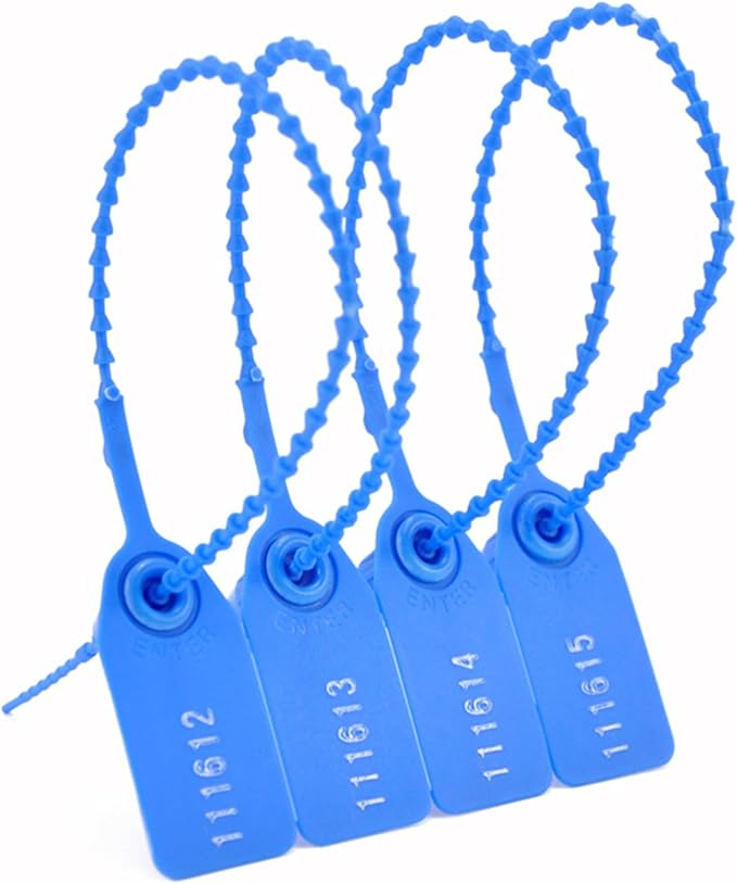 100Pcs Plastic Tamper Shipping Seals Pull-Tite Security Seal Signage Numbered by Rasunkae