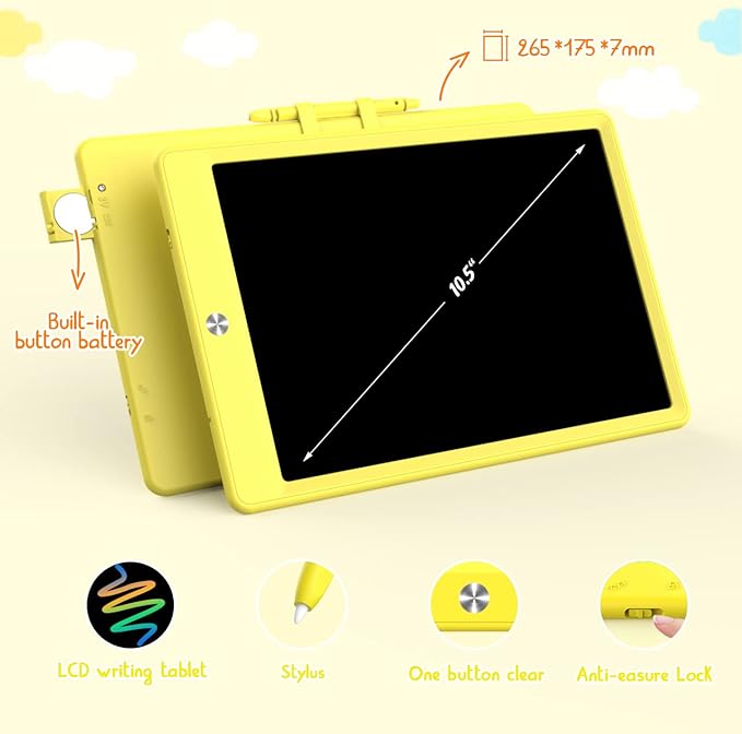 BUKEBU LCD Writing Tablet Doodle Board, Colorful Drawing Pad, Electronic - Image 2