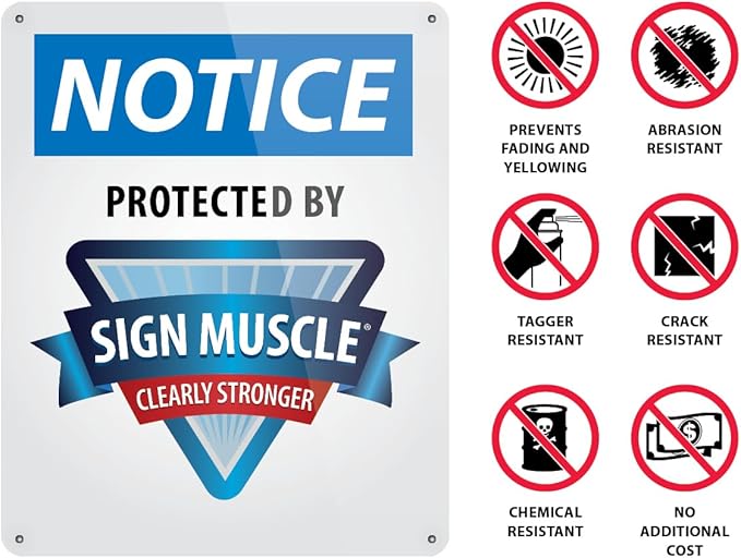 Custom OSHA Style Warning Sign 12" x 18" Plastic Sign, Customizable "Your Text - Image 5