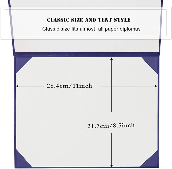 Diploma Cover 8.5” x11” Diploma Holder of Graduation Leatherette Padded - Image 2