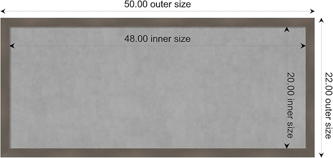 Amanti Art Grey Framed Magnetic Board 22x50 Oversize Vision Board - Image 3