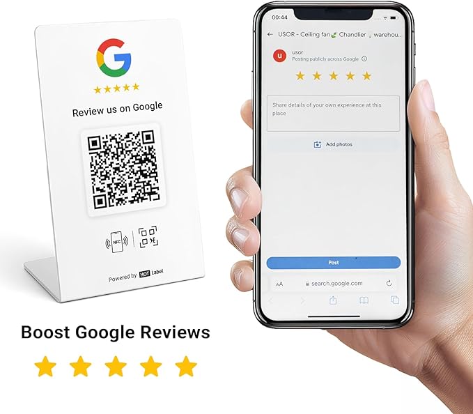HotLabel Review Stand 3-Pack + Bonus Review Tap Card 3-Pack + - Image 3