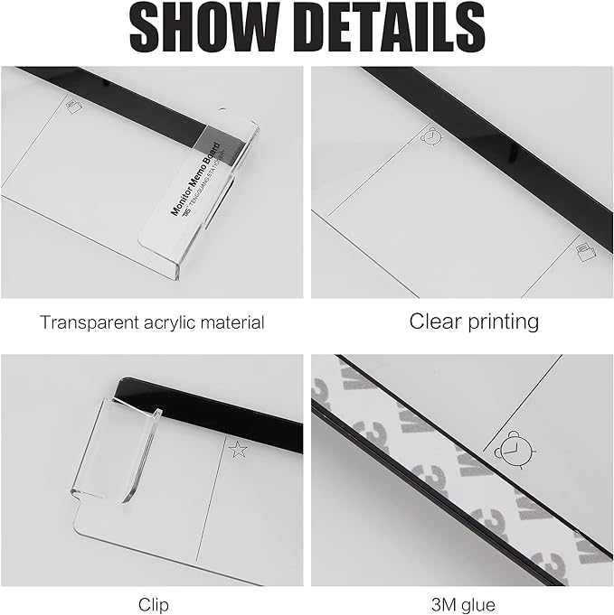 Office Desk Accessories 2pcs Multifunction Computer Monitor Memo Board - Image 6