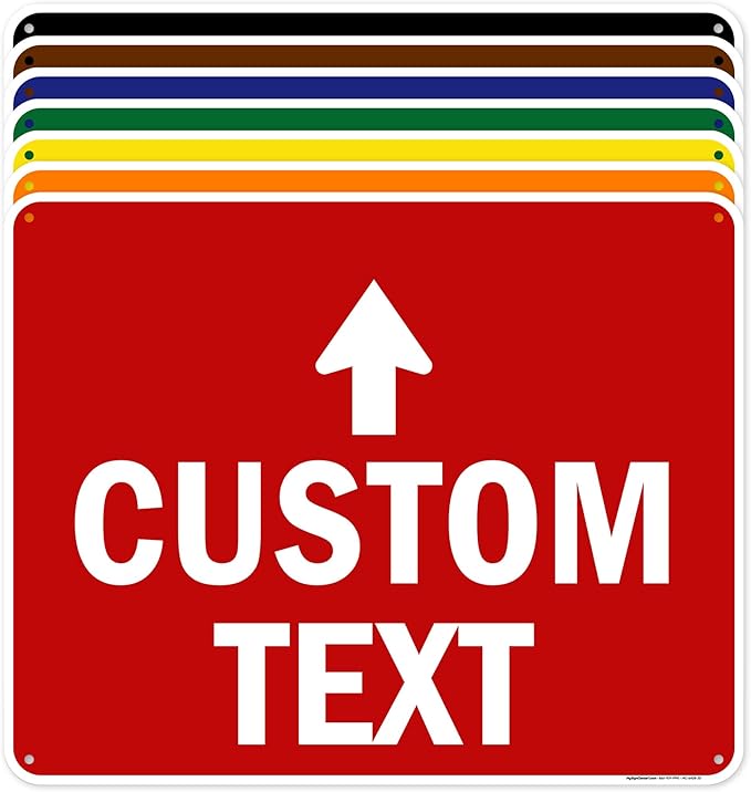 Custom Arrow, Custom Directional Sign, Up Arrow, 24x30 Inches, 55 mil thick by MySignCenter