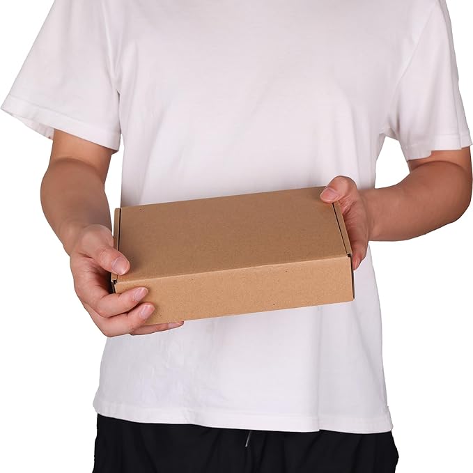 PHAREGE 9x6x2 inch Shipping Boxes 6 Pack Brown, Tab Lock Tuck Top Mailer Boxes - Image 4