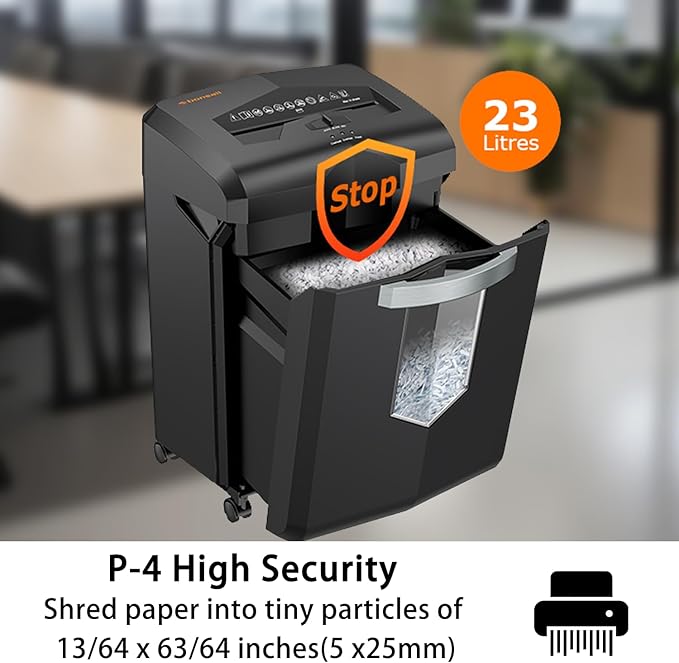 Bonsaii Heavy Duty 18-Sheet Office Shredder – 60-min Continuous Run, Cross-Cut - Image 5