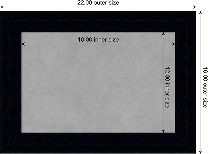 Amanti Art Black Framed Magnetic Board 16x22 Small Vision Board - Image 4
