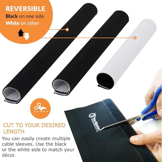 Premium 120" Cable Management Sleeve, Best Cords Organizer - Image 2
