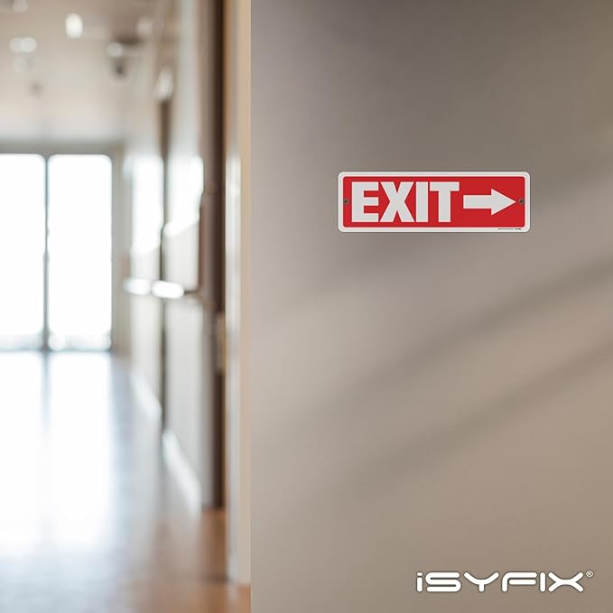 iSYFIX Exit Signs 2 Pack 12x4 Inch - Image 4