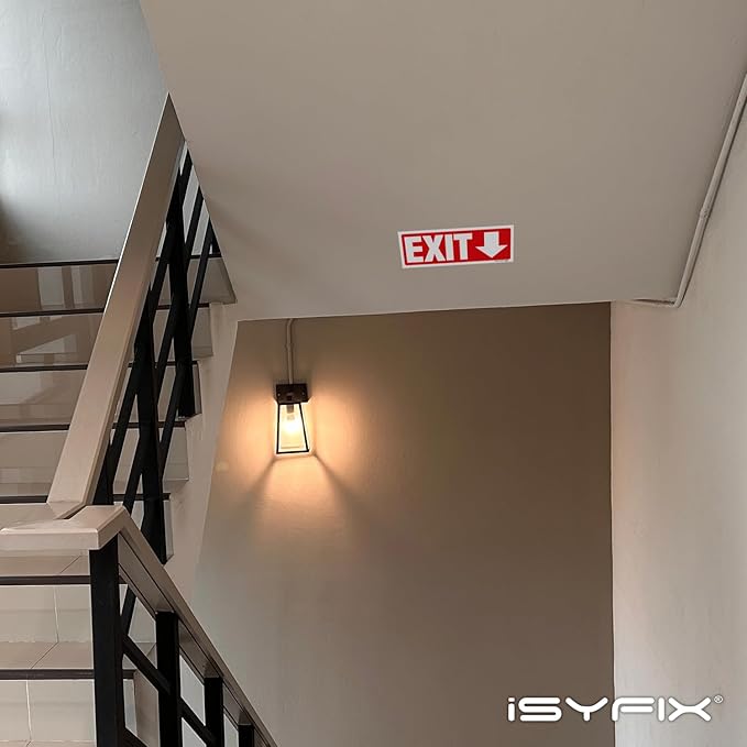 iSYFIX Exit Signs Stickers 6 Pack 12x4 Inch - Image 5