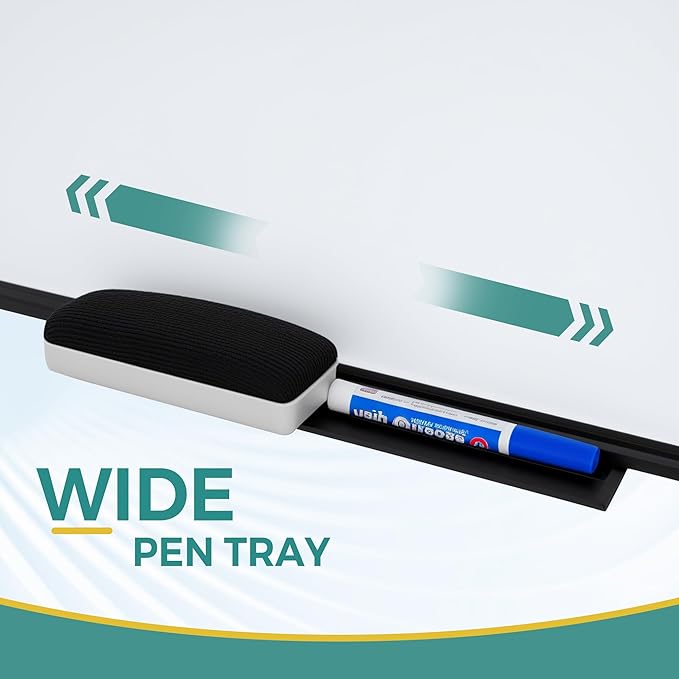 Dry Erase Board for Wall, 48 x 24 Inches Presentation Magnetic Whiteboard - Image 4