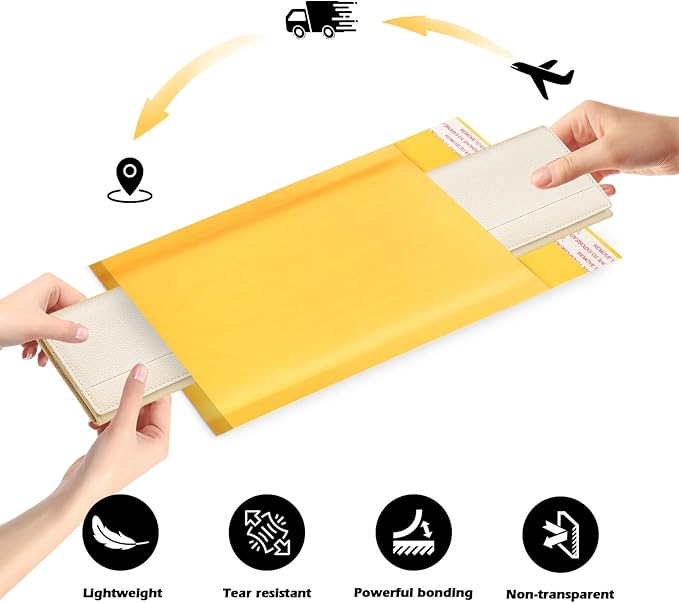 Ctarsthome 52Pack Yellow 4x8inch Kraft Bubble Mailers Small Business Mailing - Image 8