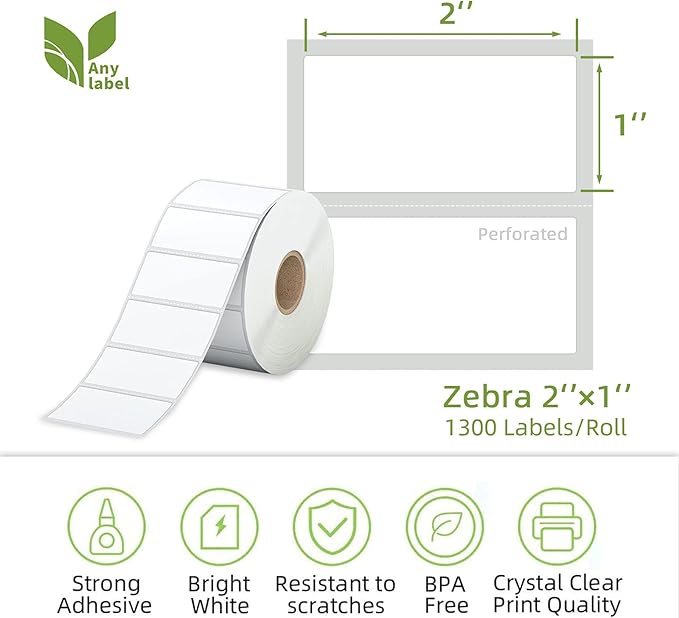 Compatible 2" x 1" Direct Thermal Labels Replacement - Image 2